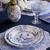 Beatriz Ball VIDA Faenza 11" Dinner Plate Set of 4 - White and Blue