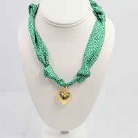 Serfina Scarf Charm Necklace Green