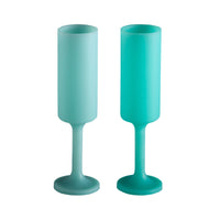 Porter Green Silicone Champagne Flutes - Pavone
