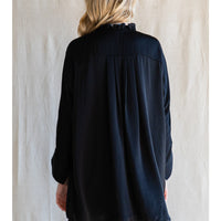 Jodifl Black Ruffle Neck Long Sleeve