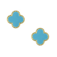 Lily Nily Turquoise Clover Stud Earrings