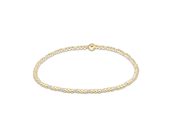 Enewton Egirl Hope Sincerity Pattern 2mm Bead Bracelet - White