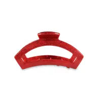 Teleties Open Red Glitter Medium Hair Clip