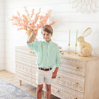 Beaufort Bonnet Dean's List Dress Shirt - Kiawah Kelly Green Windowpane/Multicolor