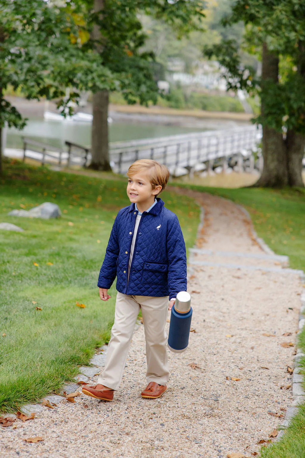 Beaufort Bonnet Caldwell Quilted Coat Nantucket Navy Palmetto Pearl