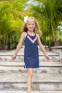 Beaufort Bonnet Prepletic Little Miss Tennis Dress - Nantucket Navy, Richmond Red, Worth Avenue White and Beale Street Blue