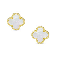 Lily Nily Mother of Pearl Clover Stud Earrings