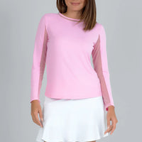 Long Sleeve Crew Neck with Mesh