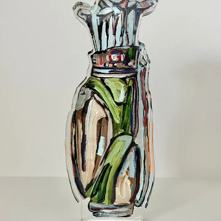 Golf Clubs Acrylic Block