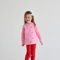 Beaufort Bonnet Cassidy Comfy Crewneck - Bitty Bows/Hamptons Hot Pink