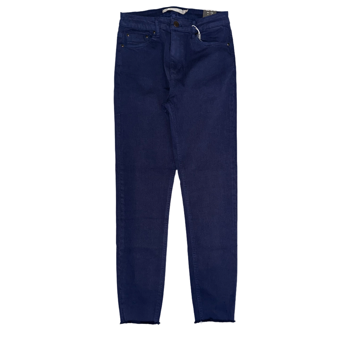 Tractr Jeans- High Rise Fray Hem - Blue