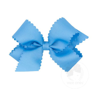 Wee Ones Medium Bow with Scallop Edge- Copen