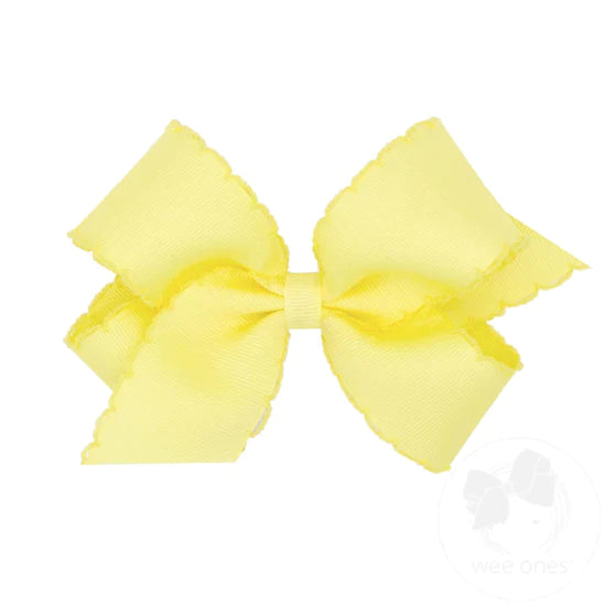 Wee Ones King Moon Stitch Bow- Light Yellow
