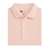 Onward Reserve Birdie Striped Performance Polo Orange/White