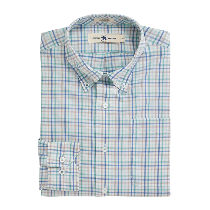 Onward Reserve Hoffman Classic Fit Perf Woven- Bottle Green
