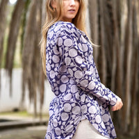 Dolma Anoushka Printed Top Blue White