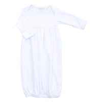 Magnolia Baby Essential White/Blue Pleated Gown