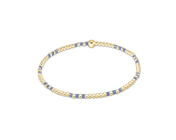 Enewton Hope Joy Pattern 2mm Bead Bracelet - Bright Blue