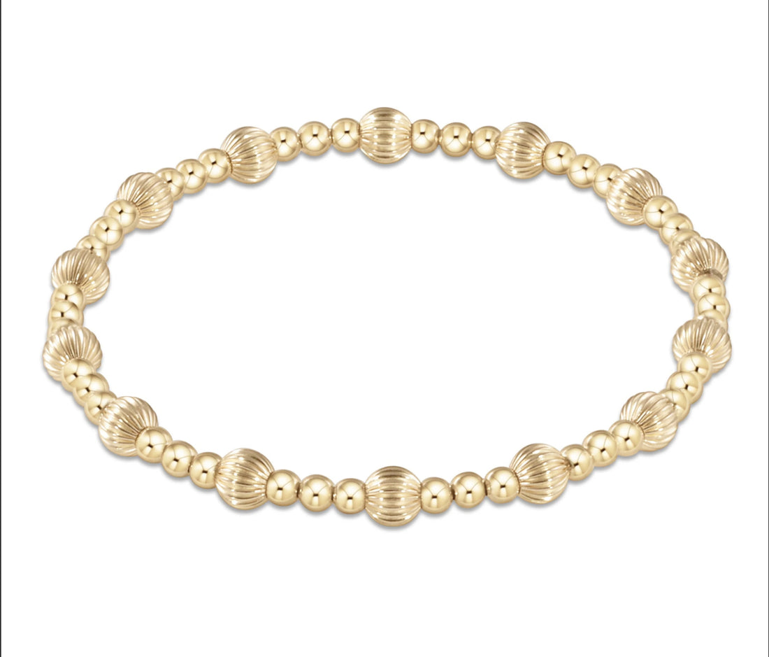 Enewton Extends -Dignity Sincerity Pattern 5mm Bead Bracelet -Gold