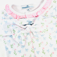 Kissy Kissy Evelyn's Classics Print Ruffle Converter and Bow