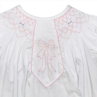 Delaney Heirloom Bishop Pink Bow