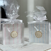 Striped Acrylic Block with Cross Intaglio