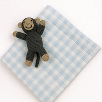 Gingham Check Baby Crib Blanket