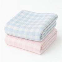 Gingham Check Baby Crib Blanket