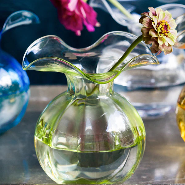 Vietri Hibiscus Green Bud Vase