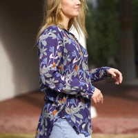 Dolma Anoushka Printed Top Navy Floral