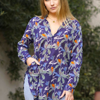 Dolma Anoushka Printed Top Navy Floral