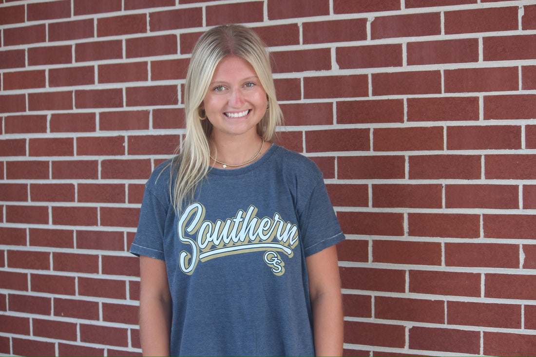Georgia Southern Harlow Short Sleeve Boyfriend Top