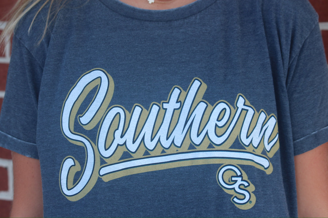 Georgia Southern Harlow Short Sleeve Boyfriend Top