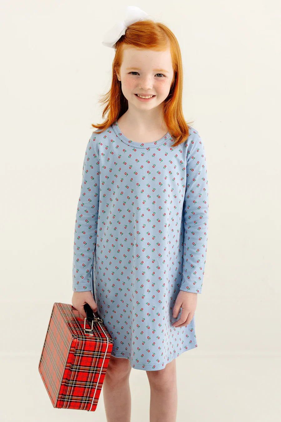 Beaufort Bonnet Long Sleeve Polly Play Dress Barrington Blue Midway Micro Floral