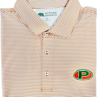 Onward Reserve Birdie Striped Performance Polo Orange/White