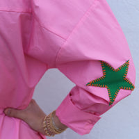 Caryn Lawn Preppy Star Dress Pink
