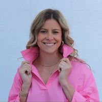 Caryn Lawn Preppy Star Dress Pink