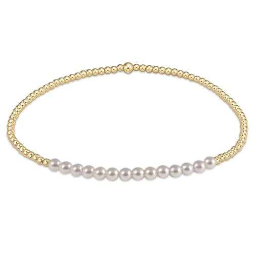 Enewton Egirl Gold Bliss 2mm Bead Bracelet Pearl