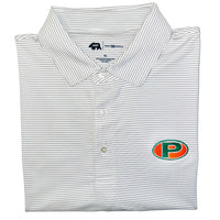 Onward Reserve Birdie Stripe Performance Polo- Mirage Grey