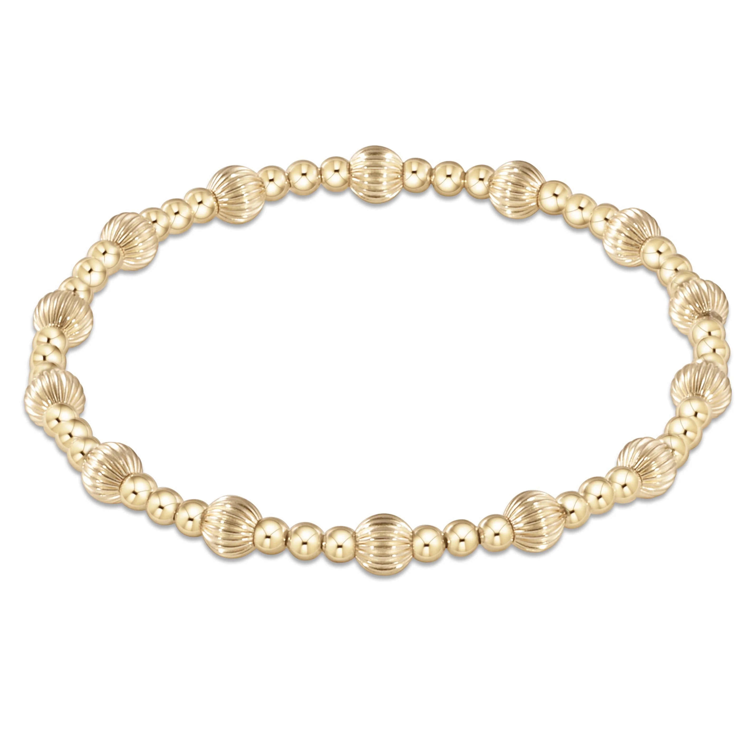 enewton Dignity Sincerity Pattern Gold Bead Bracelet-6mm main image 1