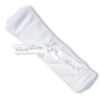 Kissy Kissy Charmed Blanket w/ Hand Smocking Light Blue