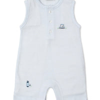 Kissy Kissy Light Blue Stripe Premier Golf Sleeveless Playsuit