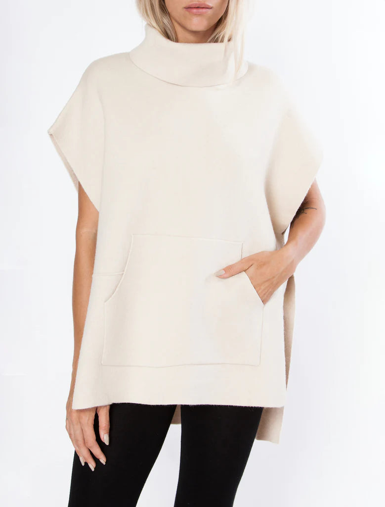 Kanga Poncho Sweater - Cream