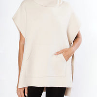 Kanga Poncho Sweater - Cream