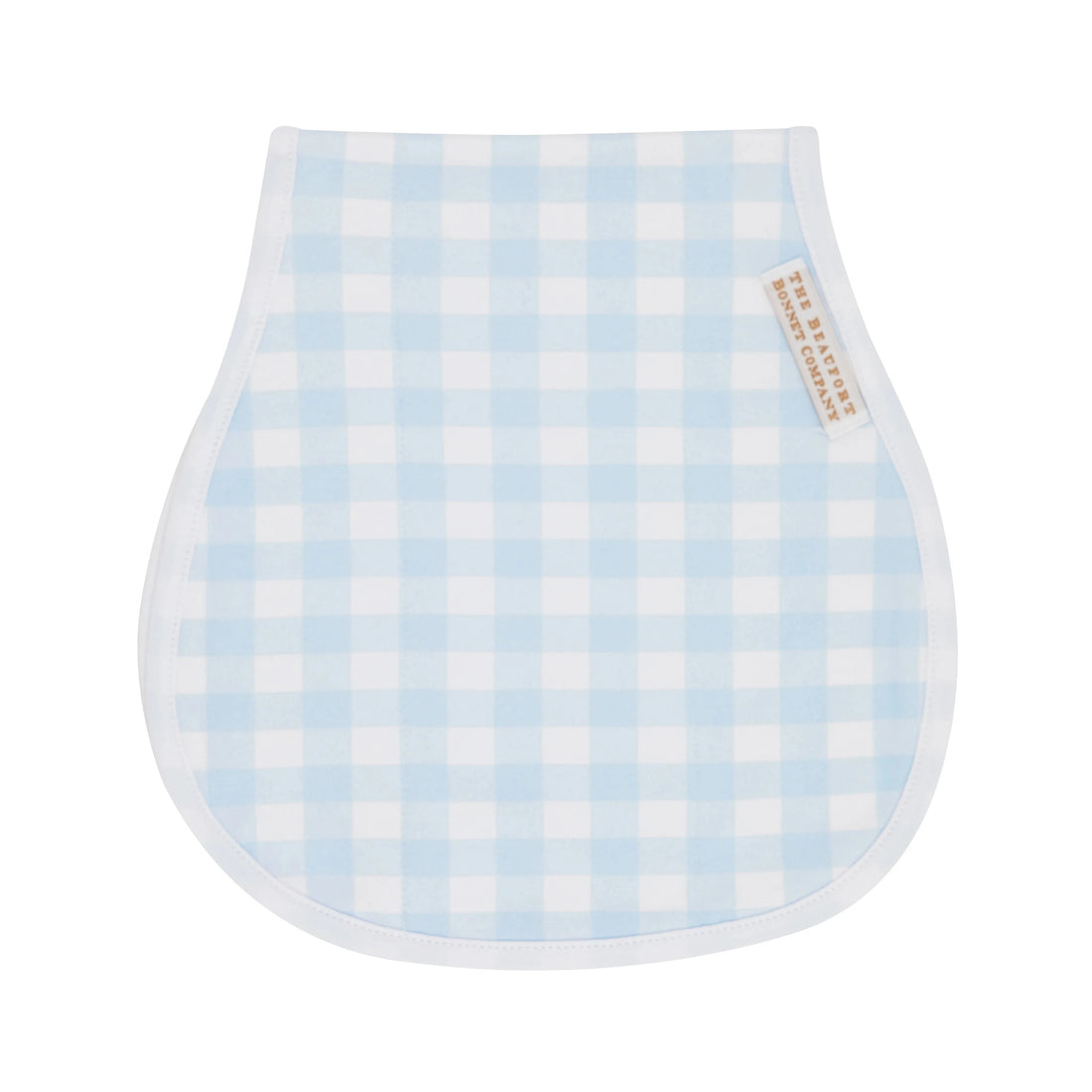 Beaufort Bonnet Oopsie Daisy Burp Cloth- Buckhead Blue Gingham With Worth Avenue White