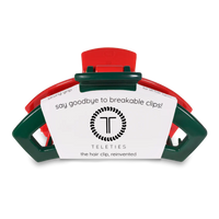 Teleties Open Red and Green Large Hair Clip
