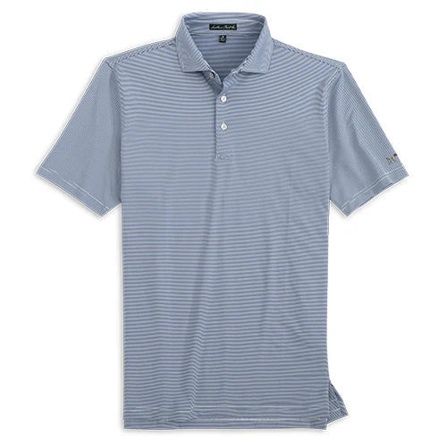Southern Point Youth Hinton Stripe Performance Polo Capt. Blue/White