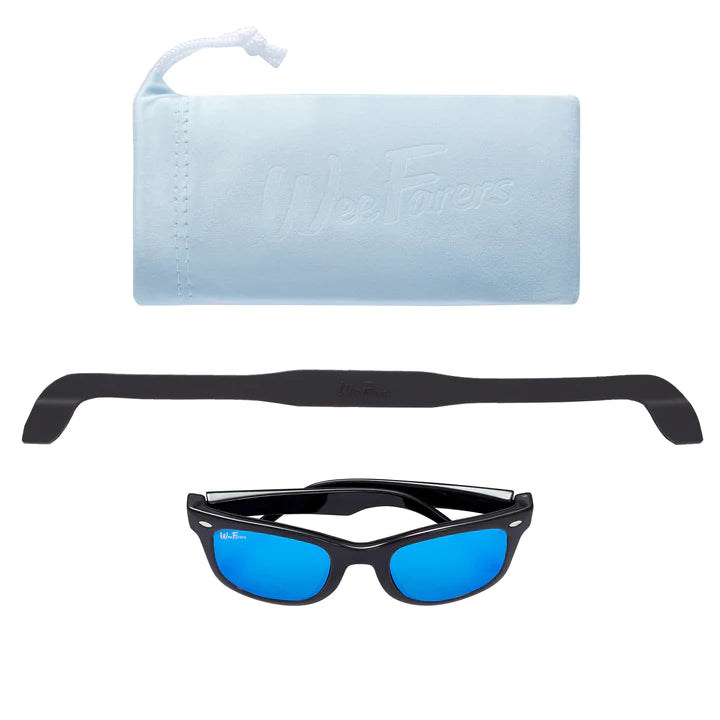 Polarized WeeFarers - Black with Ocean Blue