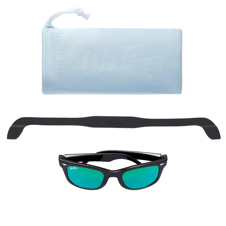 Polarized WeeFarers - Black with Sea Green