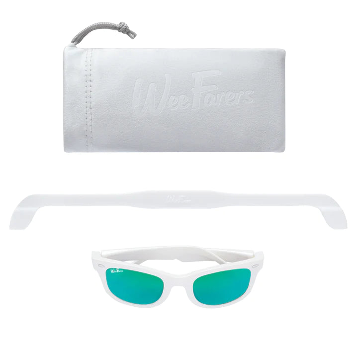 Polarized WeeFarers - White with Sea Green